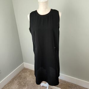 AKA Posh Women’s Sleeveless Midi Shift Dress Size Medium Black